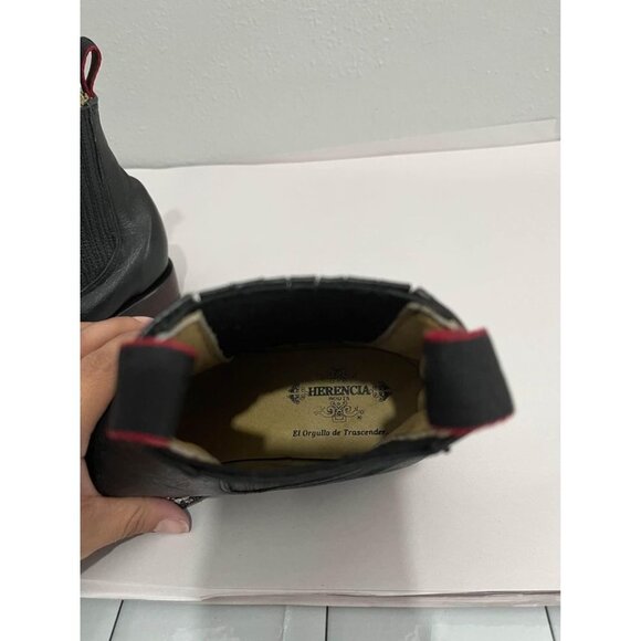 Herencia Kids Leather  Western Style Botties Boys Size 2.5 - Picture 4 of 10